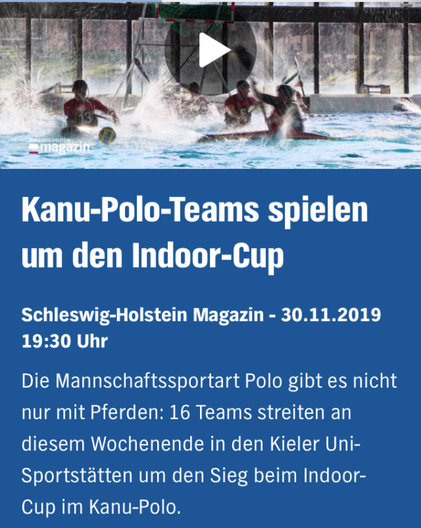 Kanupolo IndoorCup in Kiel 2019